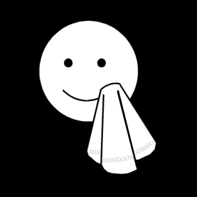 clean mouth / mouth: dry off / dry mouth
